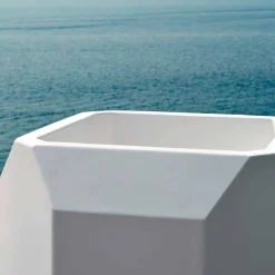 Vaso Bianco da Interno o Esterno in Plastica di 3 Misure, 2 pezzi - Gem by Myyour