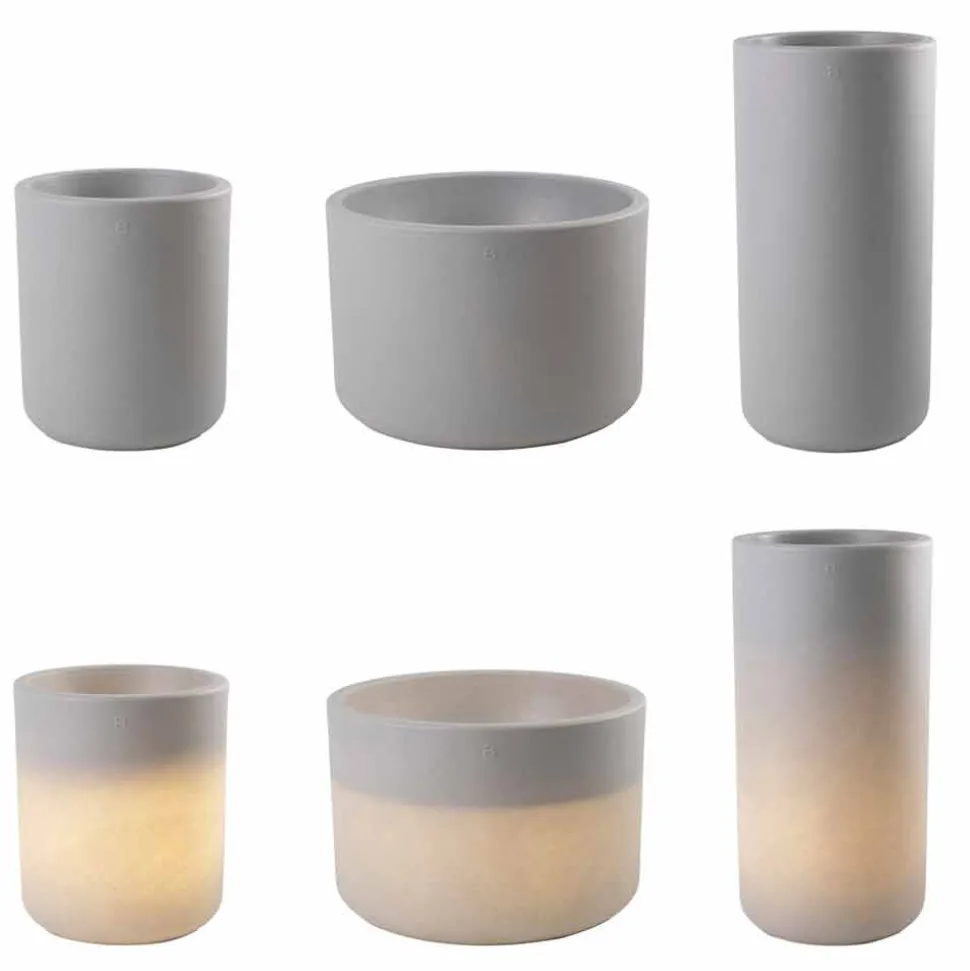 Vaso con Illuminazione da Giardino o Interno, Design Moderno - Cilindrostar