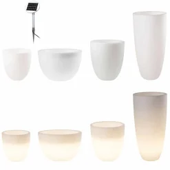 Vaso con Illuminazione Led o Solare Design Moderno di Varie Misure - Svasostar