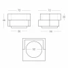 Vaso decorativo su ruote per esterno/interno Slide Cubic Yo,made Italy