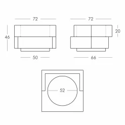 Vaso decorativo su ruote per esterno/interno Slide Cubic Yo,made Italy
