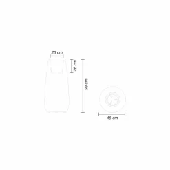 Vaso Fioriera in Plastica Luminosa, Design in 3 Misure, 2 pezzi - Pandora by Myyour