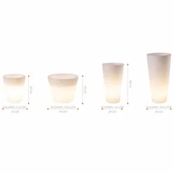 Vaso Illuminato a LED Multicolore o Solare da Giardino o Soggiorno - Vasostar
