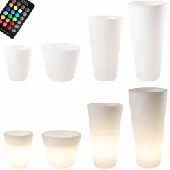 Vaso Illuminato a LED Multicolore o Solare da Giardino o Soggiorno - Vasostar