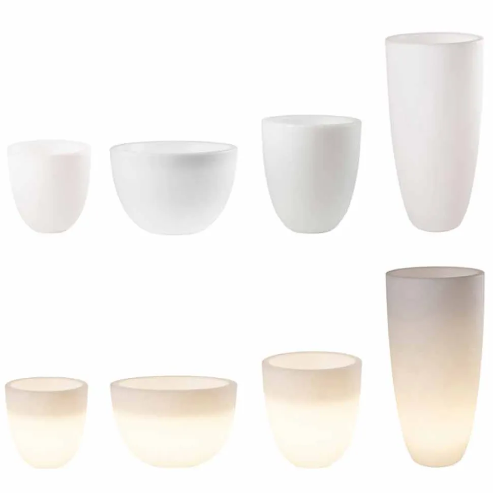 Vaso Illuminato Esterno e Interno di Design in Polietilene Colorato - Svasostar
