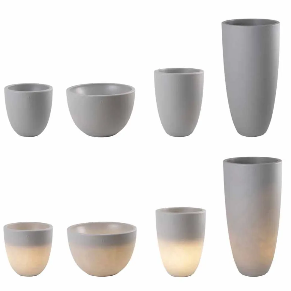 Vaso Illuminato Esterno e Interno di Design in Polietilene Colorato - Svasostar
