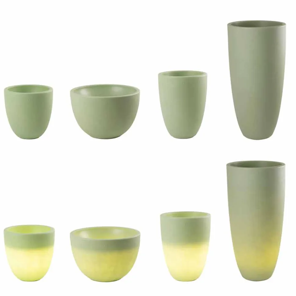 Vaso Illuminato Esterno e Interno di Design in Polietilene Colorato - Svasostar