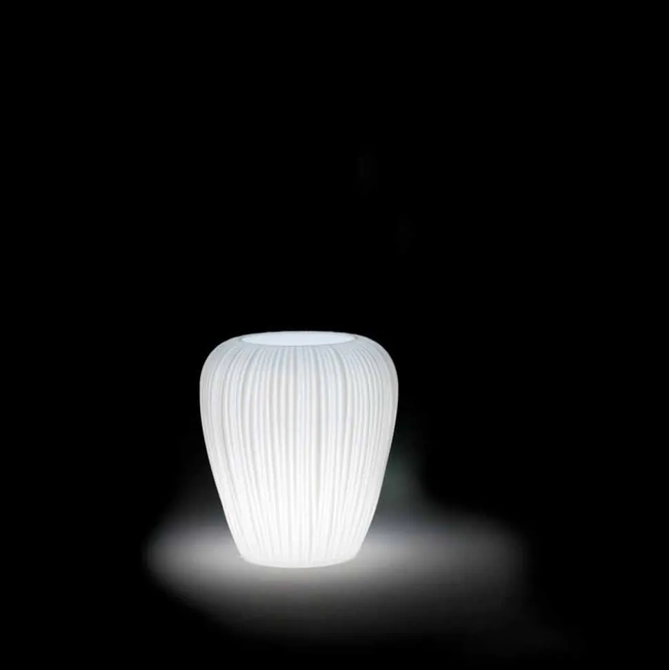 Vaso Luminoso da Esterno Design Moderno in Polietilene, 2 Pezzi - Skin by Myyour