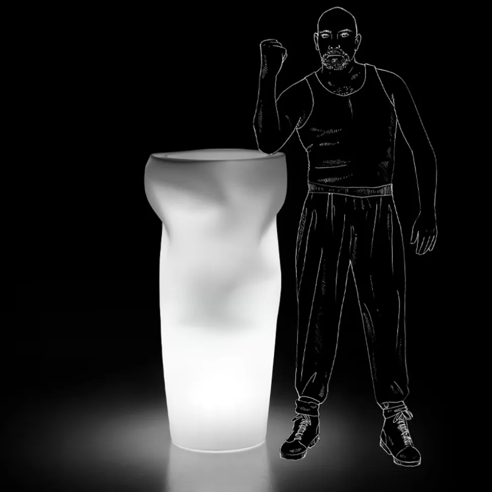 Vaso Luminoso da Esterno in Polietilene Opaco Realizzato in Italia - Fiero