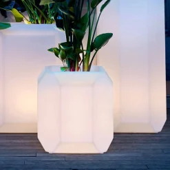 Vaso Luminoso in Plastica per Esterni o Interni, 3 Dimensioni, 2 pezzi - Gem by Myyour