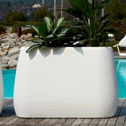 Vaso per Interni o Esterni Bianco di Design in Tre Misure, 2 Pezzi - Pandora by Myyour