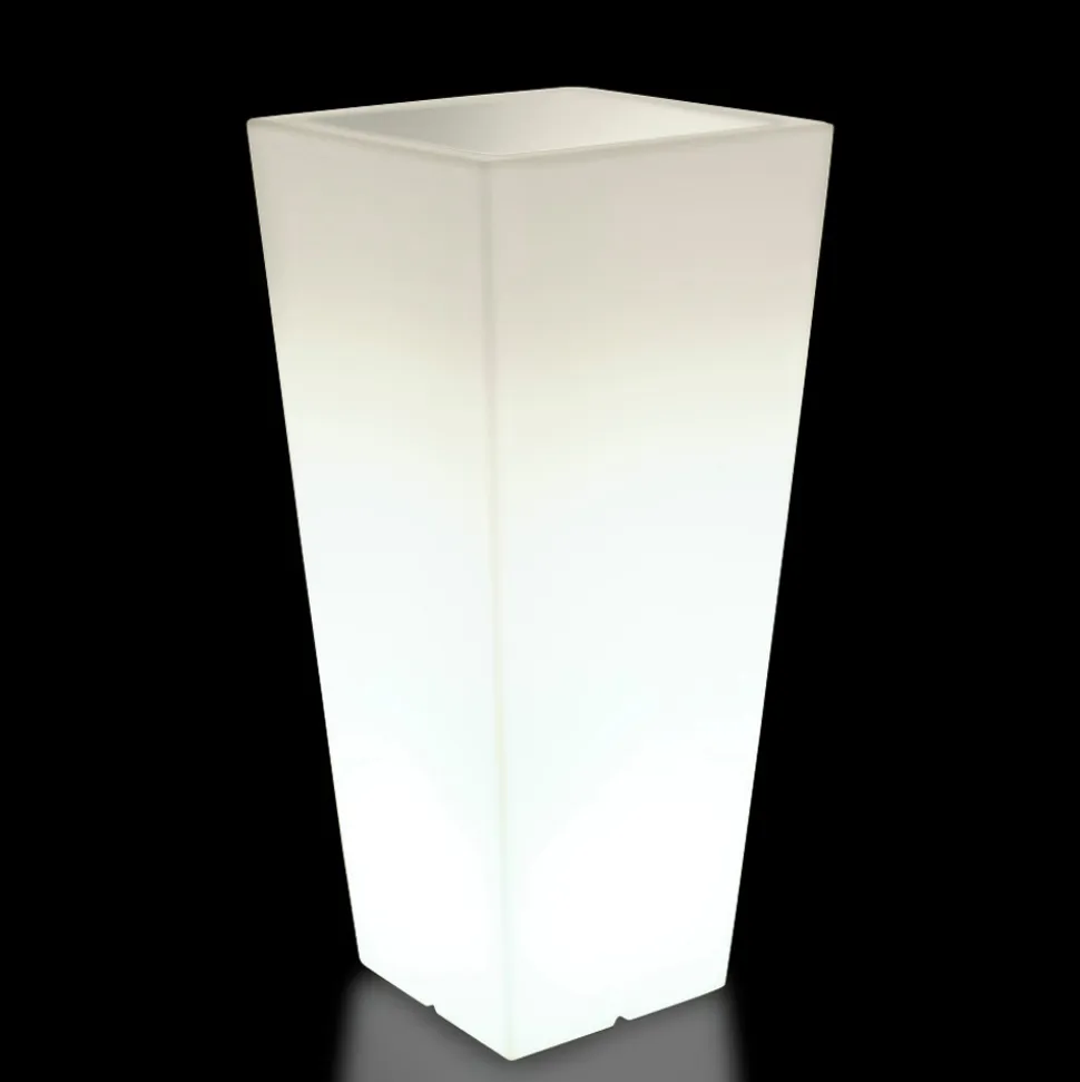 Vaso Quadrato da Giardino Colorato Fluo e con Luce Made in Italy - Avanas