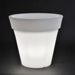 Vaso Tondo da Giardino Colorato o con Illuminazione Made in Italy - Avanas