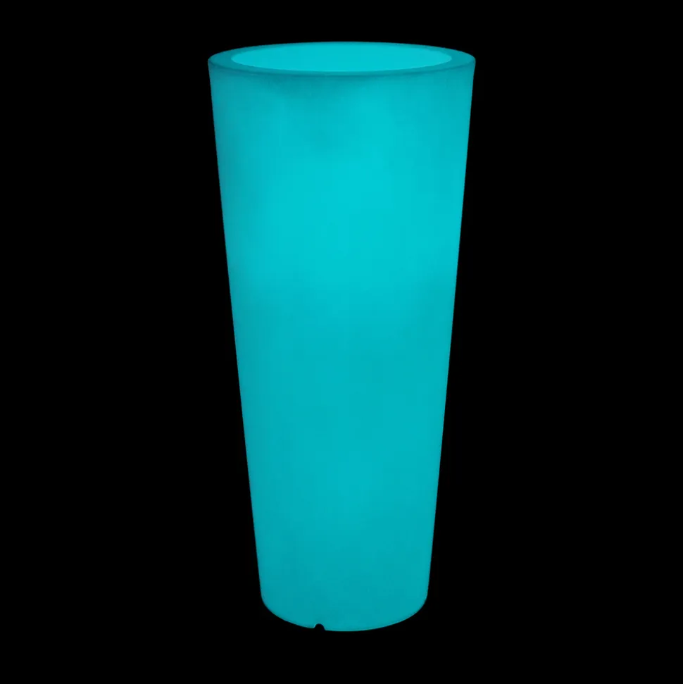 Vaso Tondo da Giardino Colorato Fluo e con Luce Made in Italy - Avanas