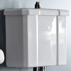 Vaso WC a Terra Cassetta in Ceramica e Sedile Nero Vintage Made in Italy – Marwa