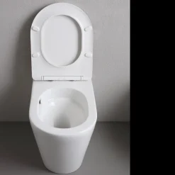 Vaso Wc a Terra con Sedile Slim Soft Close in Ceramica Bianca - Salice