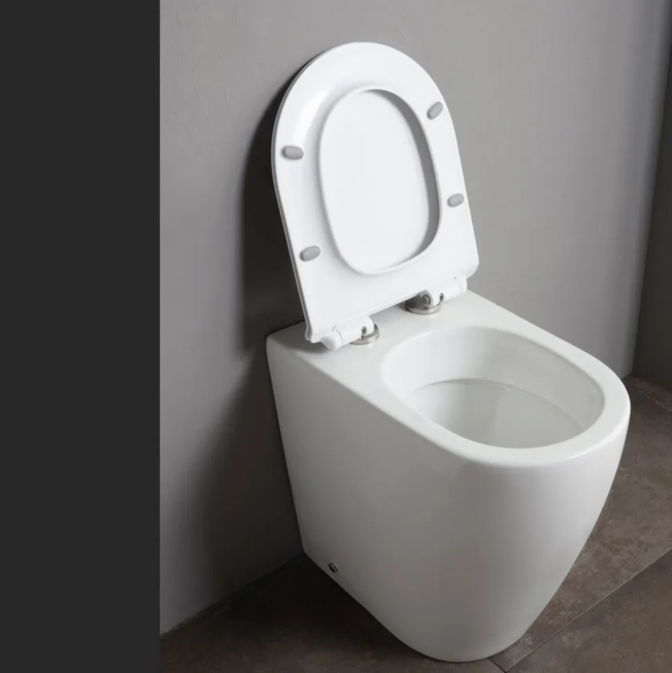 Vaso Wc con Scarico Traslato e Sedile Soft Close in Ceramica - Oleandro