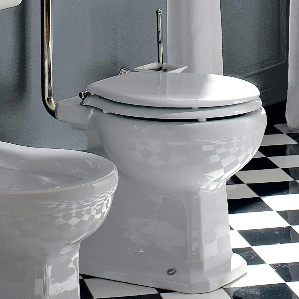 Vaso WC da Terra Vintage in Ceramica con Cassetta Made in Italy - Marwa