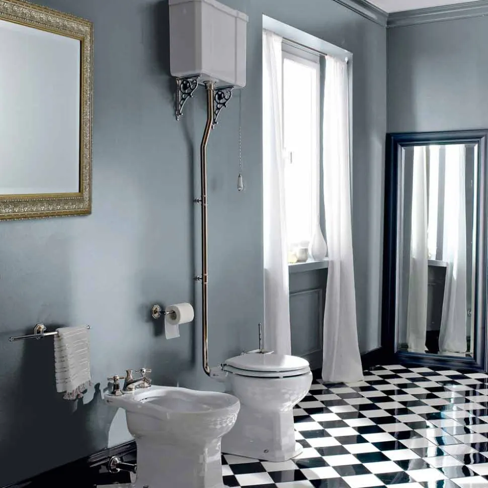 Vaso WC da Terra Vintage in Ceramica con Cassetta Made in Italy - Marwa