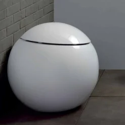 Vaso WC di Design a Sfera Fatto in Italia in Ceramica Fanna