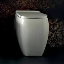 Vaso WC in ceramica bianca dal design moderno Gais, made in Italy