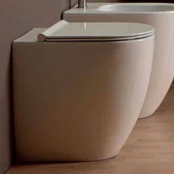 Vaso WC in ceramica bianca design moderno Shine Square H50 Rimless