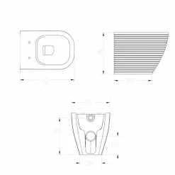 Vaso WC in Ceramica Bianca o Colorata di Design Trabia