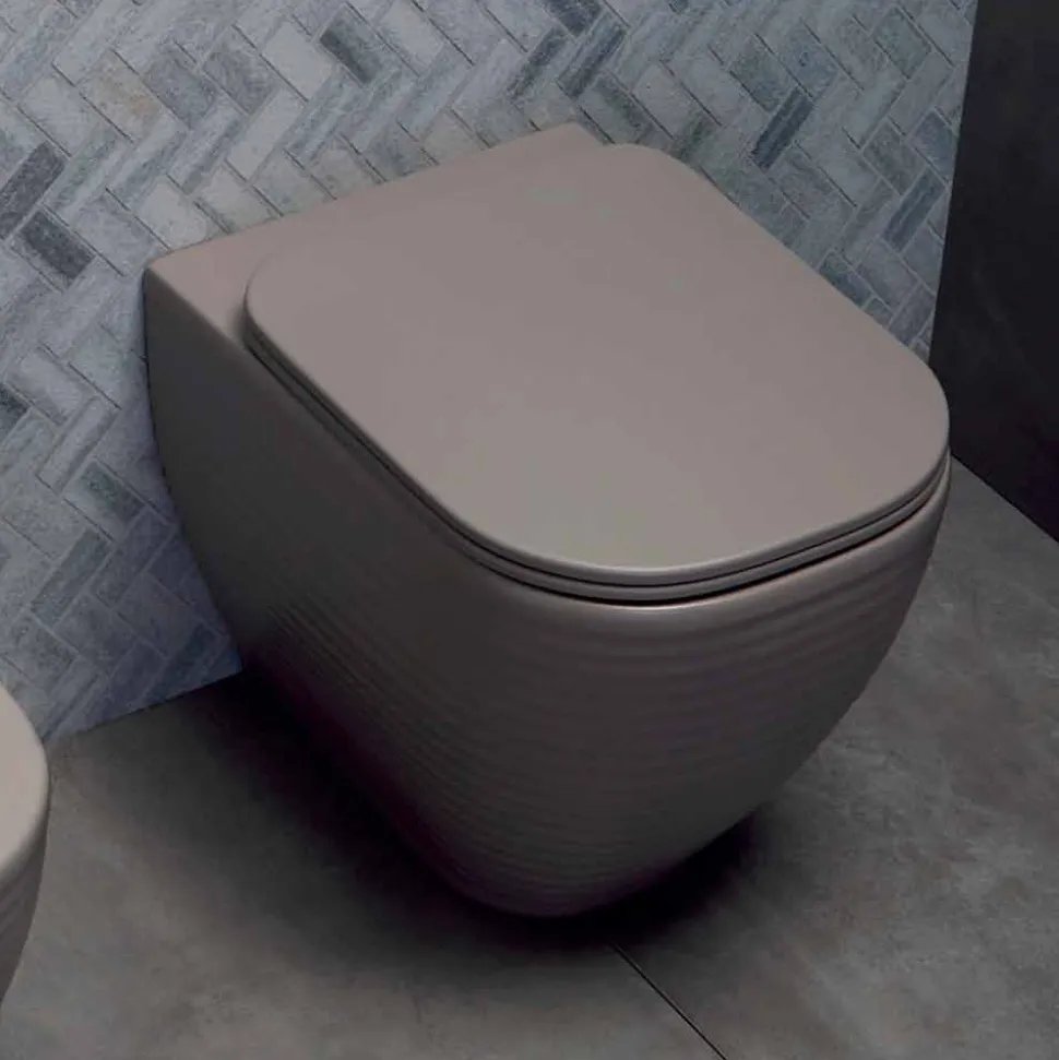 Vaso WC in Ceramica Bianca o Colorata di Design Trabia