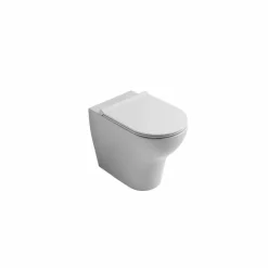 Vaso WC in ceramica bianca Star 54x35cm made in Italy, design moderno