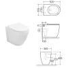 Vaso Wc Rimless a Terra in Ceramica Bianca e Sedile Soft Close - Aster