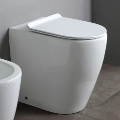 Vaso Wc Rimless e Sedile Soft Close Termoindurente in Ceramica - Oleandro
