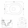 Vaso WC sospeso di design in ceramica bianca Style 54x36 made in Italy