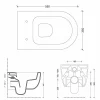 Vaso WC sospeso in ceramica design moderno Star 55x35 made in Italy