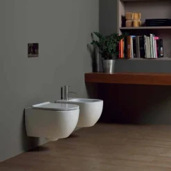 Vaso WC sospeso in ceramica design moderno Star 50x35 made in Italy