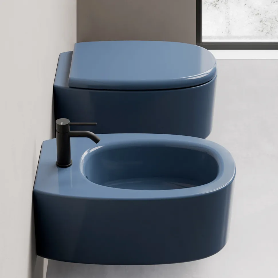 Vaso WC Sospeso in Ceramica di Diversi Colori Made in Italy - Ragazza