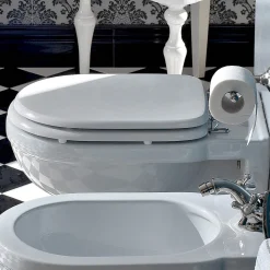 Vaso Wc Sospeso Stile Vintage in Ceramica Bianca Made in Italy – Marwa