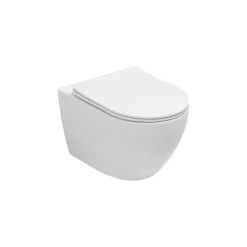 Vaso Wc Sospeso Tecnologia Rimless e Sedile Soft Close in Ceramica - Ginepro
