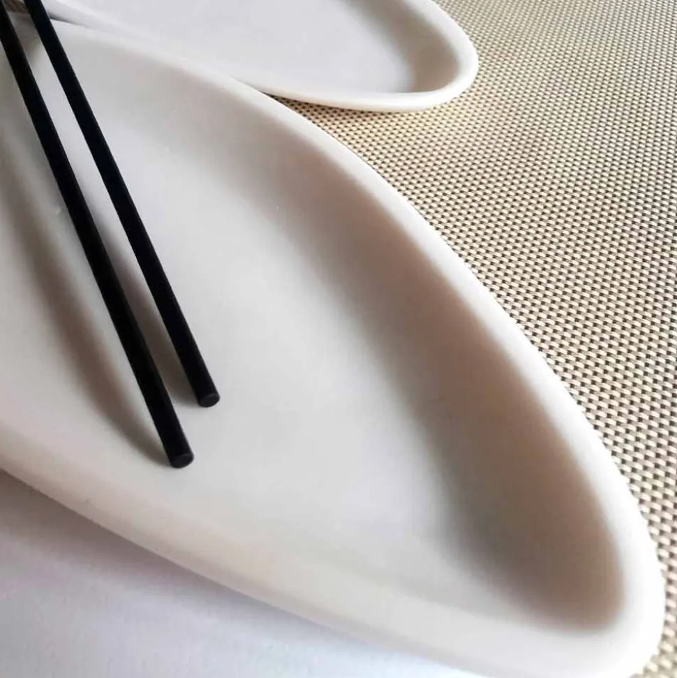 Vassoio da Cucina in Marmo Bianco di Carrara Fatto a Mano in Italia - Fish