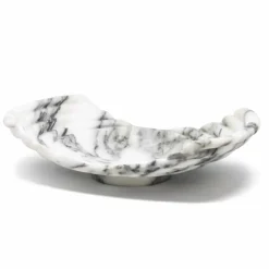 Vassoio Decorativo Curvo in Marmo Arabescato Made in Italy - Clifton