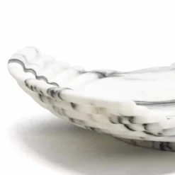 Vassoio Decorativo Curvo in Marmo Arabescato Made in Italy - Clifton
