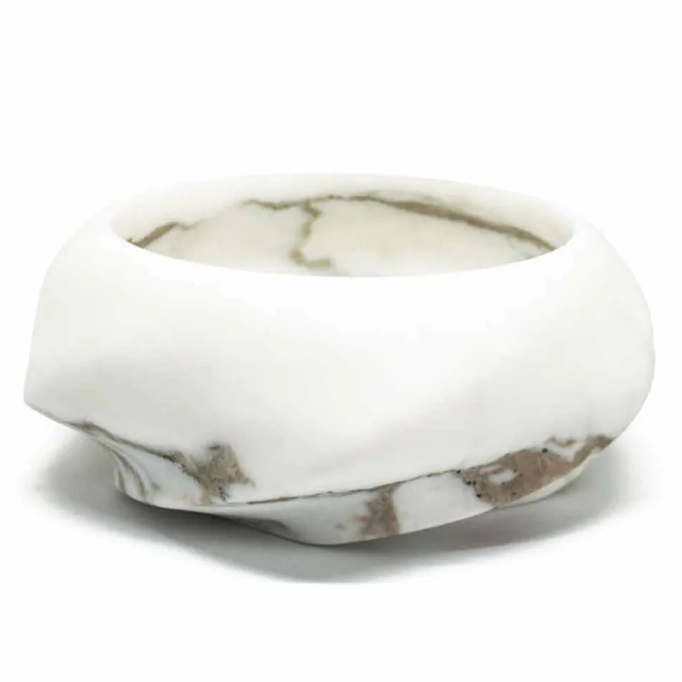Vassoio di Design Rotondo in Marmo Arabescato Made in Italy - Casimir