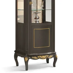 Vetrina Classica in Legno Noce Bianco o Moka Made in Italy - Chantilly