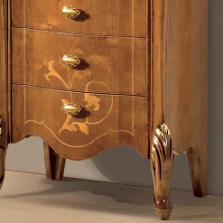Vetrina Soggiorno con 1 Anta in Vetro e 3 Cassetti Made in Italy - London