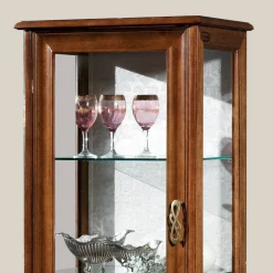Vetrina Soggiorno di Lusso in Legno Noce Classica Made in Italy - Hastings