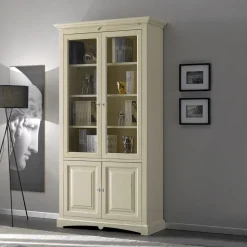 Vetrinetta con 2 Ante in Legno e 2 Ante con Vetro Made in Italy - Fenrir