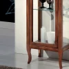 Vetrinetta con Ripiani in Vetro e Schienale Tappezzato Made in Italy - Assur