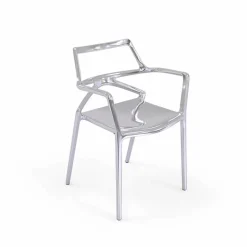 Vondom Delta sedia da giardino di design moderno in polipropilene, 4 pezzi