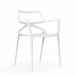 Vondom Delta sedia da giardino di design moderno in polipropilene, 4 pezzi