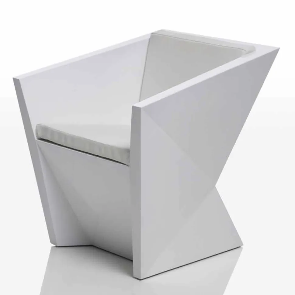Vondom Faz poltrona da giardino laccata bianca di design moderno