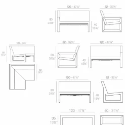 Vondom Frame salotto da giardino moderno in resina di polietilene